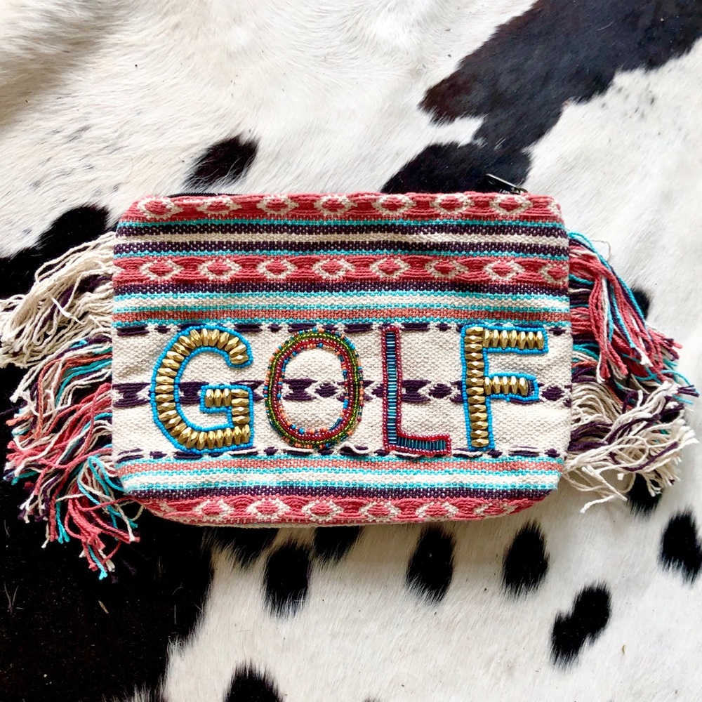 Tassel Boho Gold bag clutch purse ale alessandra